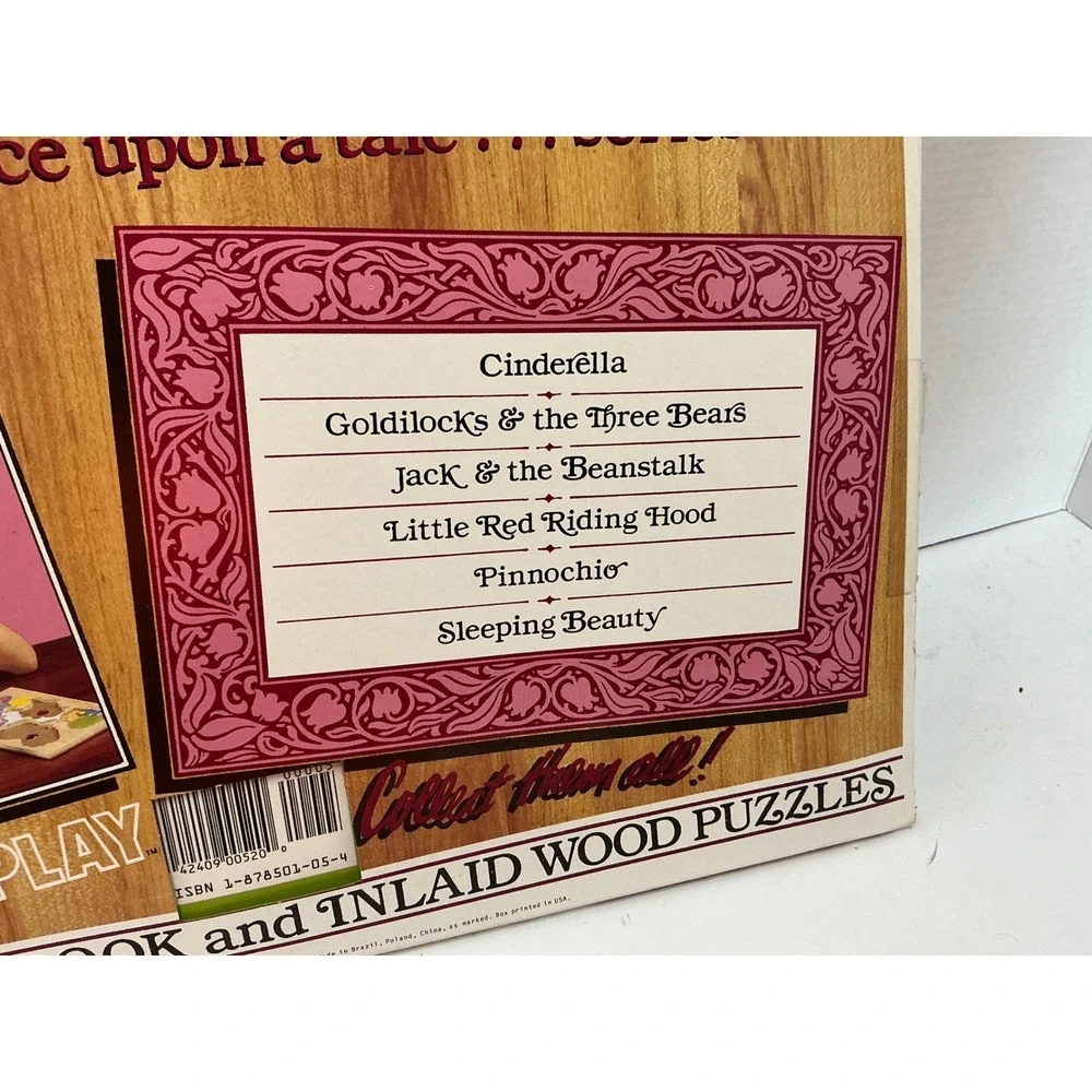 NSI Vintage 1989 Little Red Riding Hood Read and Play Book and Wood Puzzle Set